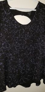 Patterned peplum top